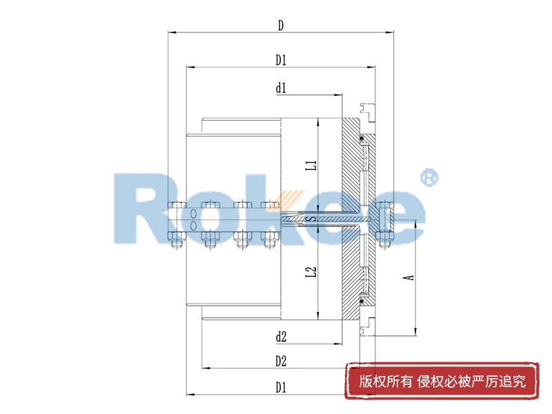 RODV垂直安装型鼓形齿式联轴器,尼龙套齿式联轴器制造厂家,Rokee